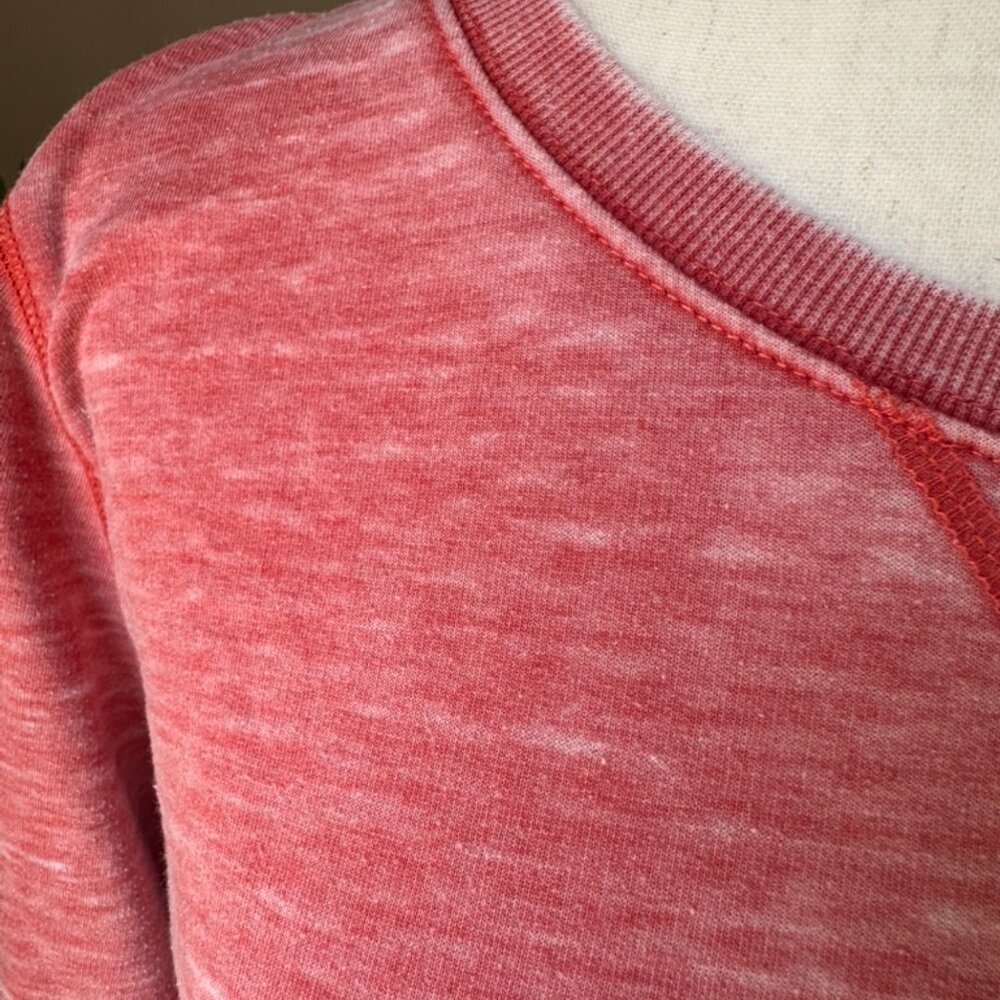 Levi's Womens Distressed Terry Sweatshirt, XL, Coral, Vintage Style - Picture 8 of 14